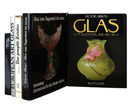 5 Bücher zu Glas u. Jugendstil, 2. H. 20. Jh., J. u. H. Schmoll "Nancy 1900 Jugendstil in Lothringen - Zwischen Historismus u