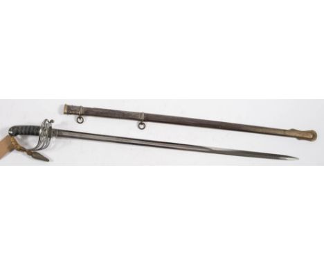 A Victorian 1834 pattern 42nd Goorkha Light Infantry Officers sword by E Thurkle, London: the straight single edge blade with