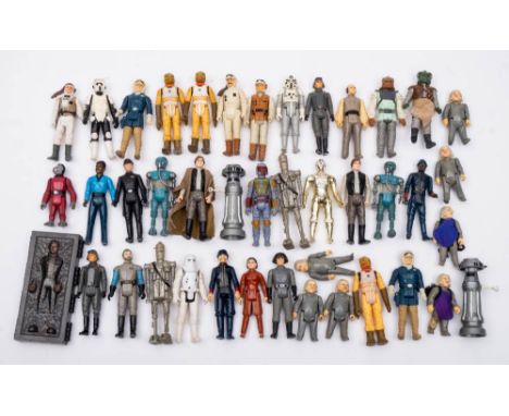 A collection of various vintage Star Wars figures: including IG-88, Bobba Fett, Han Solo (Hoth battle Gear) and others 