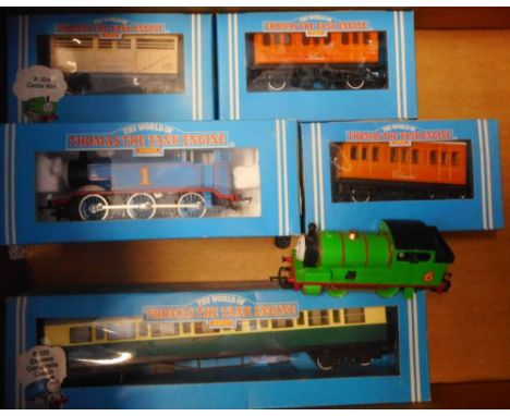 Hornby The world Of Thomas The Tank Engine: includes Thomas, Clarabel, Annie, Cattle Wagon, Composite Coach, all boxed and Pe