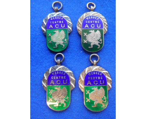Four silver and enamel ACU Wessex centre medals: awarded to H. M. Hicks, League Trial, 1925,1926,1928 and 1929, (4)