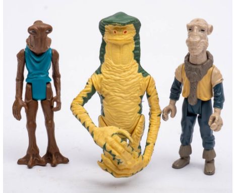 Vintage Kenner Star Wars Figure 'Yak-Face' 3 3/4 inch figure: together with 'Hammer Head' and 'Amanaman'