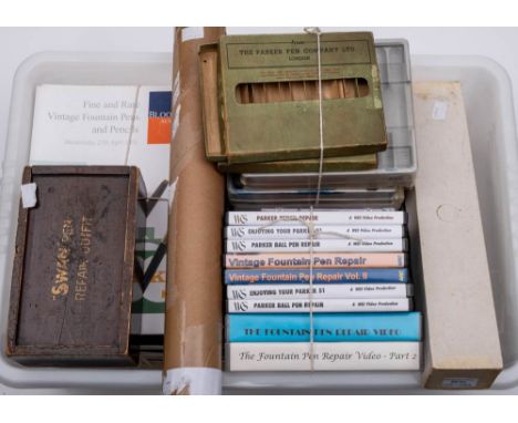 A collection of various vintage Pen auction catalogues: including Bonhams, together with fourteen copies of 'Pen World' magaz