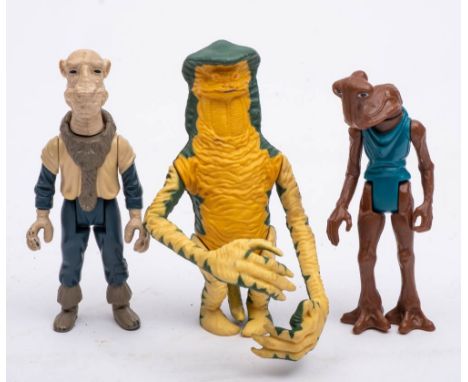 Vintage Kenner Star Wars Figure 'Yak-Face' 3 3/4 inch figure: together with 'Hammer Head' and 'Amanaman'