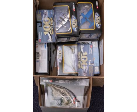 Corgi Fighting Machines/ 100 Years of Flight and Legends Series. A boxed group of aircraft: including AA35701 ME 262A-1A-Whit