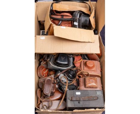 A quantity of various vintage cameras including: Olympus, Ricoh and others. 