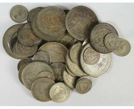 South Africa (50) silver coins 20thC mixed grade.