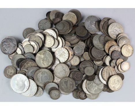 World silver coins (approx 1.3Kg). mixed Countries, grades etc