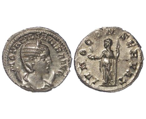 Otacilla Severa silver antoninianus, Rome Mint 245-247 A.D., reverse reads:- IVNO CONSERVAT, Juno standing left, holding pate