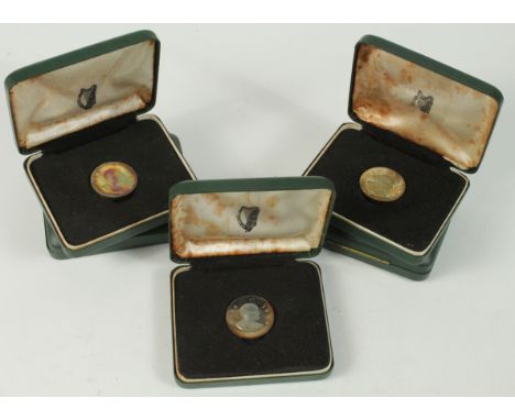 Ireland (5) Easter Uprising Silver Proof 10 Shillings 1966 toned aFDC in original cases (the case interiors discoloured)