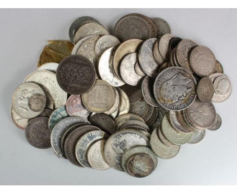 World silver coins (approx 1.1Kg). mixed Countries, grades etc