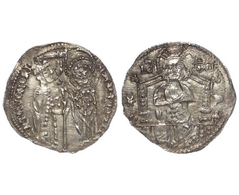 Venice silver Grosso of Antonio Venier 1382-1400, Monenegro #114, slightly double-struck EF