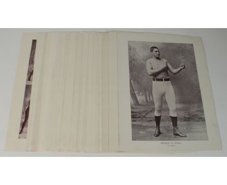 Boxing - an interesting late Victorian range of inserts 'Portrait Gallery Of Pugilists'.  (approx 58)