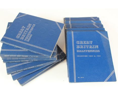 GB, a collection in seventeen "Whitman" folders, includes silver, scarce dates & better grade pieces. Needs careful viewing