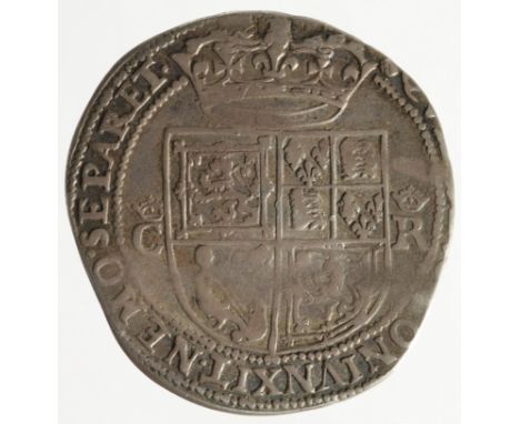 Charles I Scottish silver twelve shillings, Third Coinage 1637-1642, Type V, reads:- MAG BRIT, without F and bust only slight