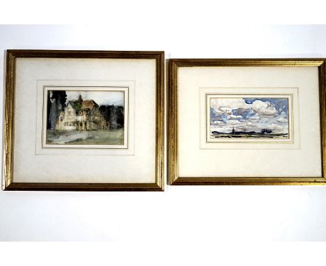 English School, first half of the 20th CenturyCloud studyPencil and watercolour9cm x 17cmBears label for "Sir David Murray R.