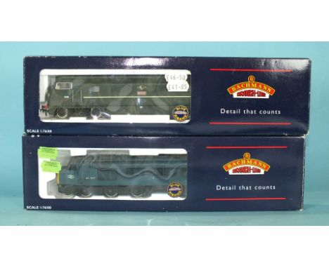 Bachmann OO gauge, a Class 42 Warship diesel locomotive 32052 'Eclipse' and a Class 44 'Penyghent', both boxed, (2).