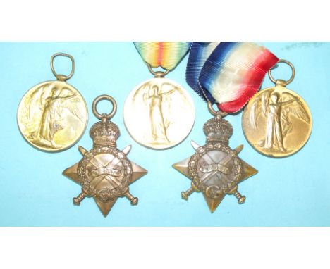 Three WWI Victory medals: 20182 Pte T Byrne R D Fus; PLY-10422 Sgt A E Lawrence RM LI; 13430 Gnr W Howells RA; and two 1914-1