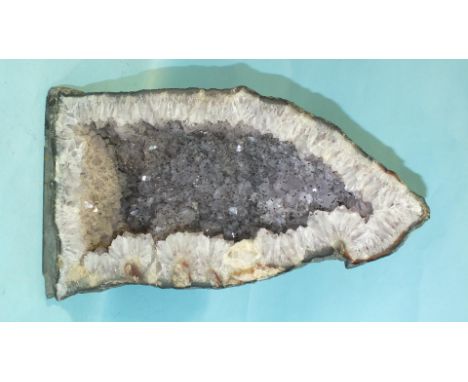 A large amethyst geode, 43cm high.