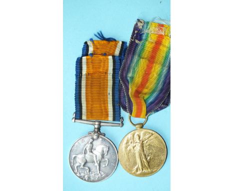 A WWI pair awarded to 40242 Pte E E Newman N. Staff. R: British War and Victory Medals.