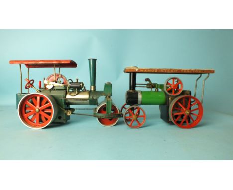 Wilesco, D365 'Old Smokey' Steam Roller and a Mamod TE1A Steam Tractor, no boxes, (2).