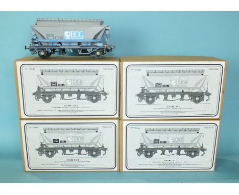 O gauge, four Skytrex kit models: SMR 302, CDA Hopper Wagons ECC, all boxed, (4).