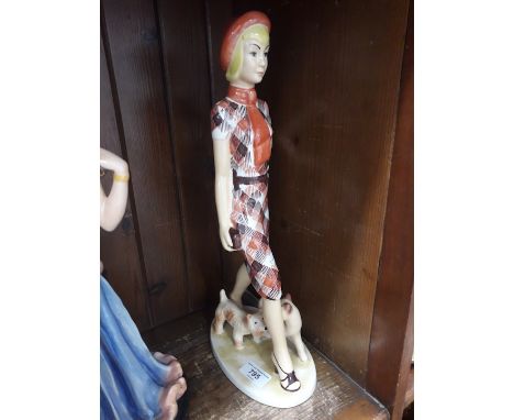 Este ceramic figure after a Lenci figure of Zizi. Ltd edition 35/100. Base cracked 