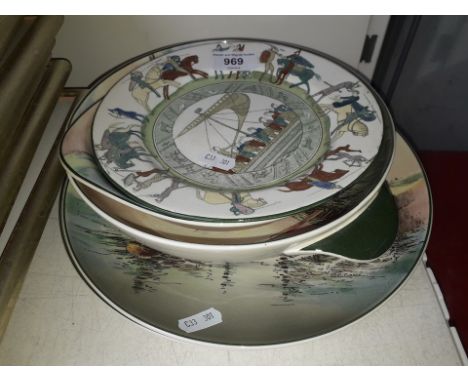 Doulton series ware plates and bowls - Bayeux tapestry &amp; Home Waters 