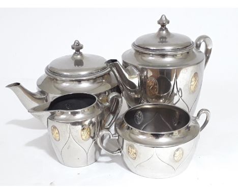 A WMF four piece silver plated tea set. 