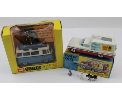 A CORGI TOYS COMMER MOBILE CAMERA VAN NO. 479, in original box and a Corgi toys kennel service wagon 486. in original box (2)