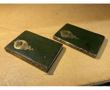 THE DYNIMETER &amp; THE WRONG BOX - R L STEVENSON - 1919 LEATHER BOUND COPY PUBLISHED BY LONGMANS, GREEN LEATHER WITH GILT IL