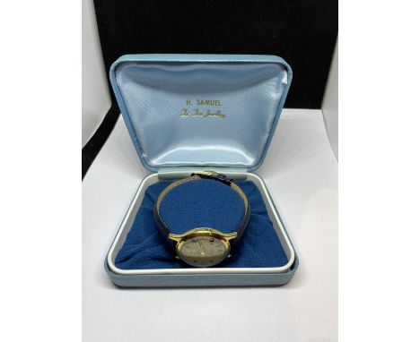 A JUNGHANS WWII WRIST WATCH SEEN WORKING BUT NO WARRANTY IN A PRESENTATION BOX 