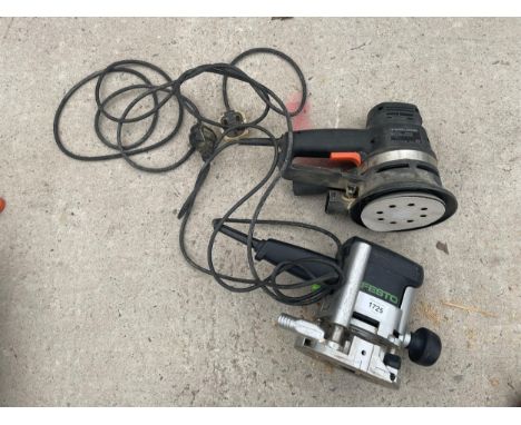 A BLACK AND DECKER ELECTRIC SANDER AND A FESTO ROUTER 
