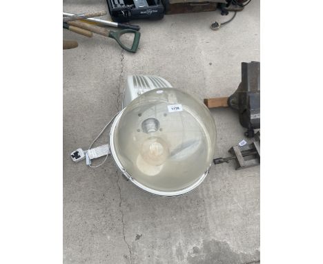 A RETRO HAIRDRESSER BLOW DRYER CONVERTED TO A LAMP 
