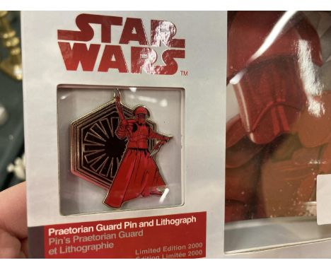 A BOXED STAR WARS PRAETORIAN GUARD PIN AND LITHOGRAPH 