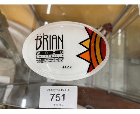 A CERAMIC JAZZ PLAQUE 'THE BRIAN WOOD COLLECTION' 