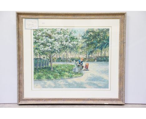Christian Title (1932-2020), In The Park, serigraph, signed in pencil lower right and numbered lower left 70/100 (LXX/C), 52.