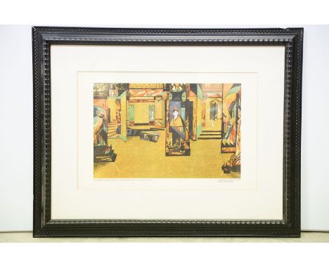 Gaganendranath Tagore (1867 - 1938, Indian painter and cartoonist), lithograph / print, ' Princess of the Enchanted Palace ',