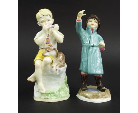 Two Royal Worcester figures modelled by Freda Doughty - 'February 3453' and 'June 3456', both 6.5" high (2)
