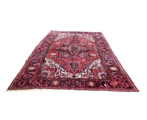 Vintage Persian Heriz carpet, 134" x 96"