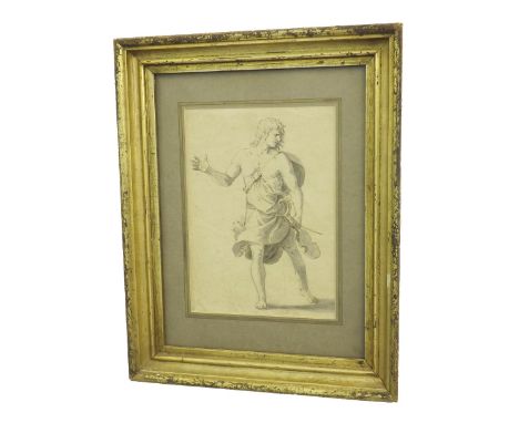 Attributed to Giovanni Battista Trotti (called il Malosso) Cremona (1556-1619) - Classical partially draped male figure holdi