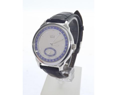 Corum Almanah limited edition 18ct white gold automatic calendar gentleman's wristwatch, ref. 87.101.69, no. 34, the engine t