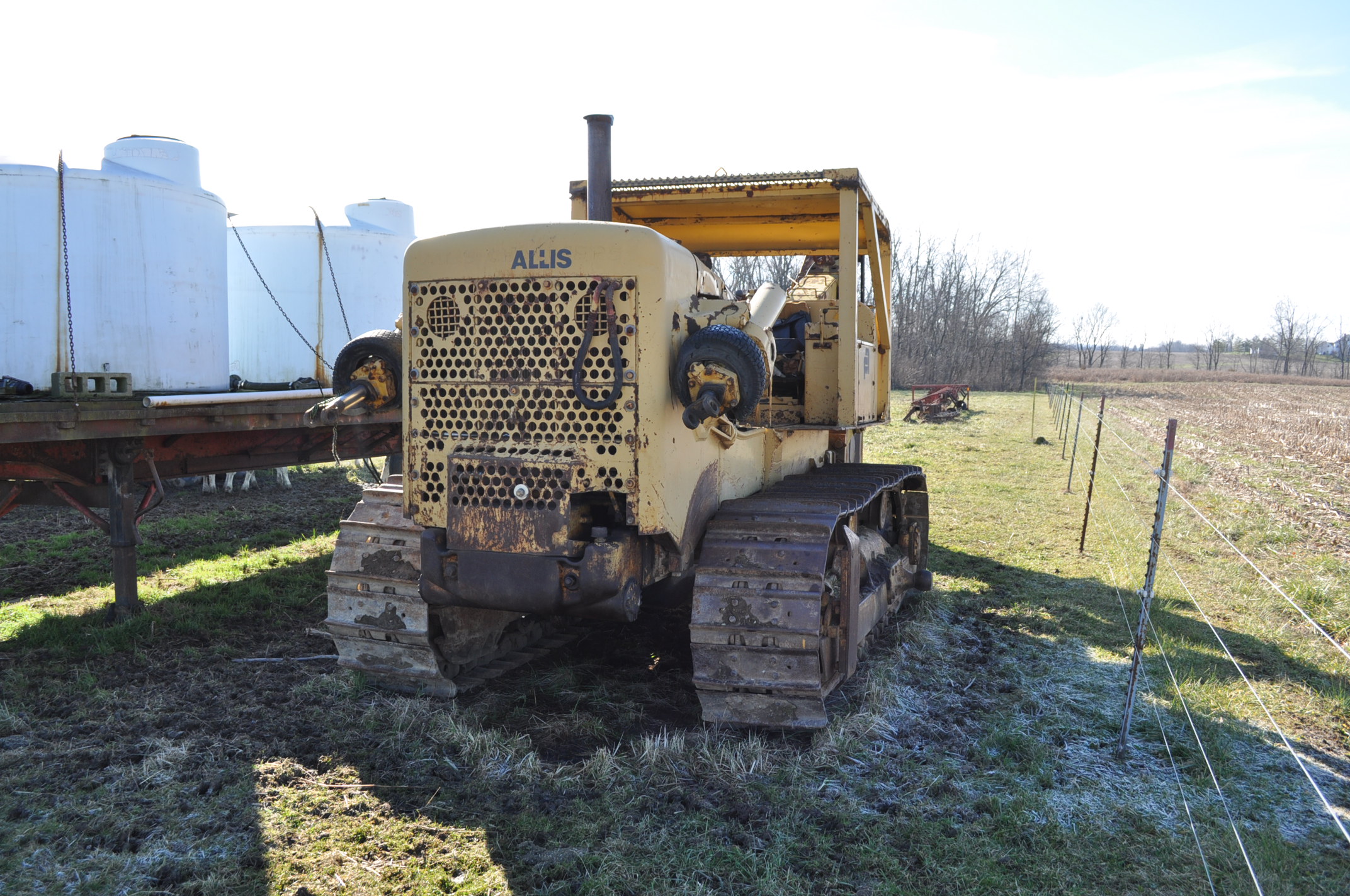 AllisChalmers HD16 Dozer with Zor Industries mounted tile plow