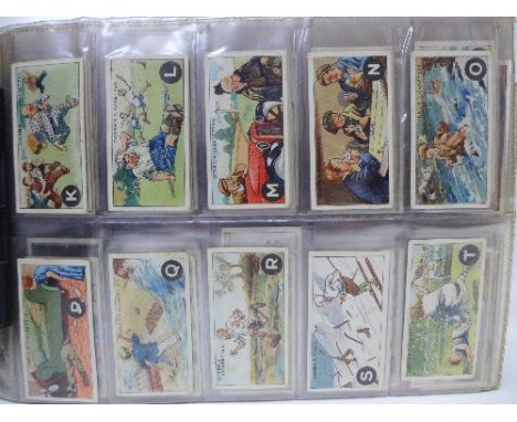 An album of cigarette cards; Ogden's set of 25 A.B.C. of Sport, Applied Electricity, Picturesque People of The Empire, Childr