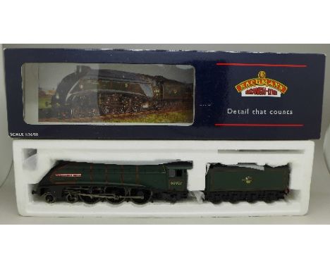 A Bachmann OO scale Gresley A4 4-6-2 locomotive, 60007, 31-954A, green, boxed