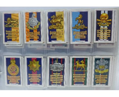 An album of Gallaher cigarette cards, Army Badges x2, Shots from Famous Films, Racing Scenes x2, Stars of Screen and Stage, F