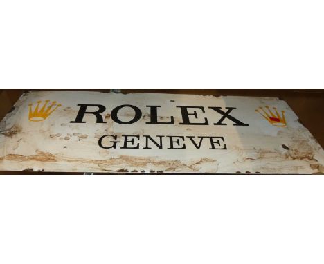 Reproduction enamel advertising sign, 24x60cm