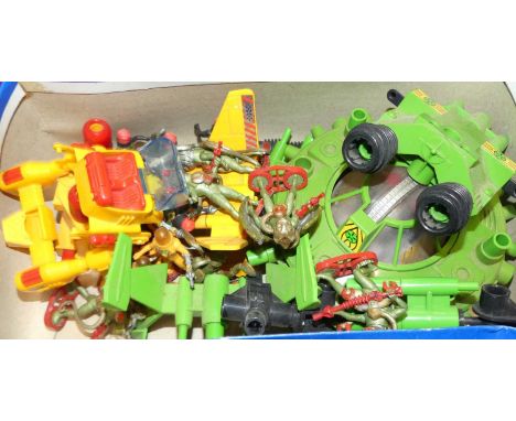 A collection of Britains space related action figures and vehicles 