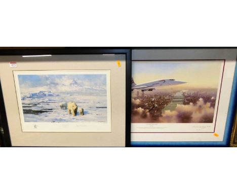 David Shepherd - Ice Wilderness, limited edition print, signed and numbered in pencil to the margin 888/1500, 23x40cm, and Ad