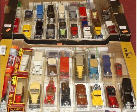Two trays containing a collection of modern release Solido diecast, to include mixed commercial vehicles and saloons 